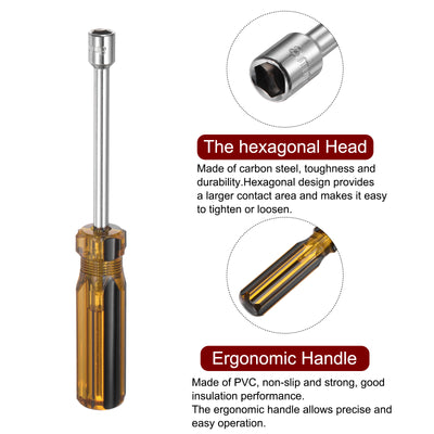 Harfington Metric Nut Screwdriver 8mm Non-Magnetic for Automotive Maintenance