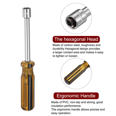 Harfington Metric Nut Screwdriver 10mm Non-Magnetic for Automotive Maintenance