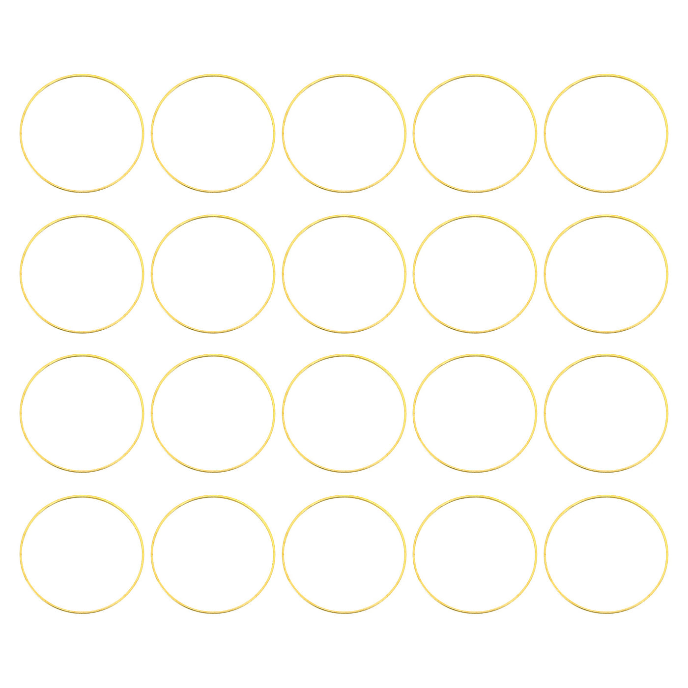 uxcell Uxcell 100pcs 38mm Brass Hollow Circle Bezel Round Linking Rings(Gold)