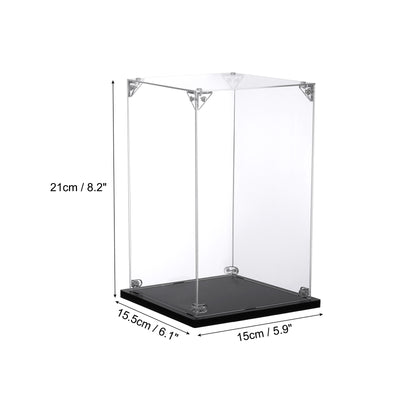 Harfington Acrylic Display Case, 6x6x8" for Displaying Collectibles, Dolls,Model Car