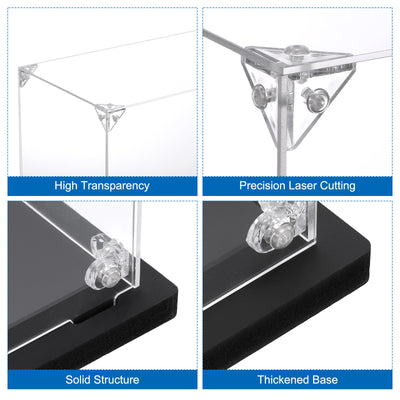 Harfington Acryl Display Case, 8x6x8 Zoll, montierbare staubdichte Vitrine, klare Würfel-Theke zur Präsentation von Sammlerstücken, Puppen