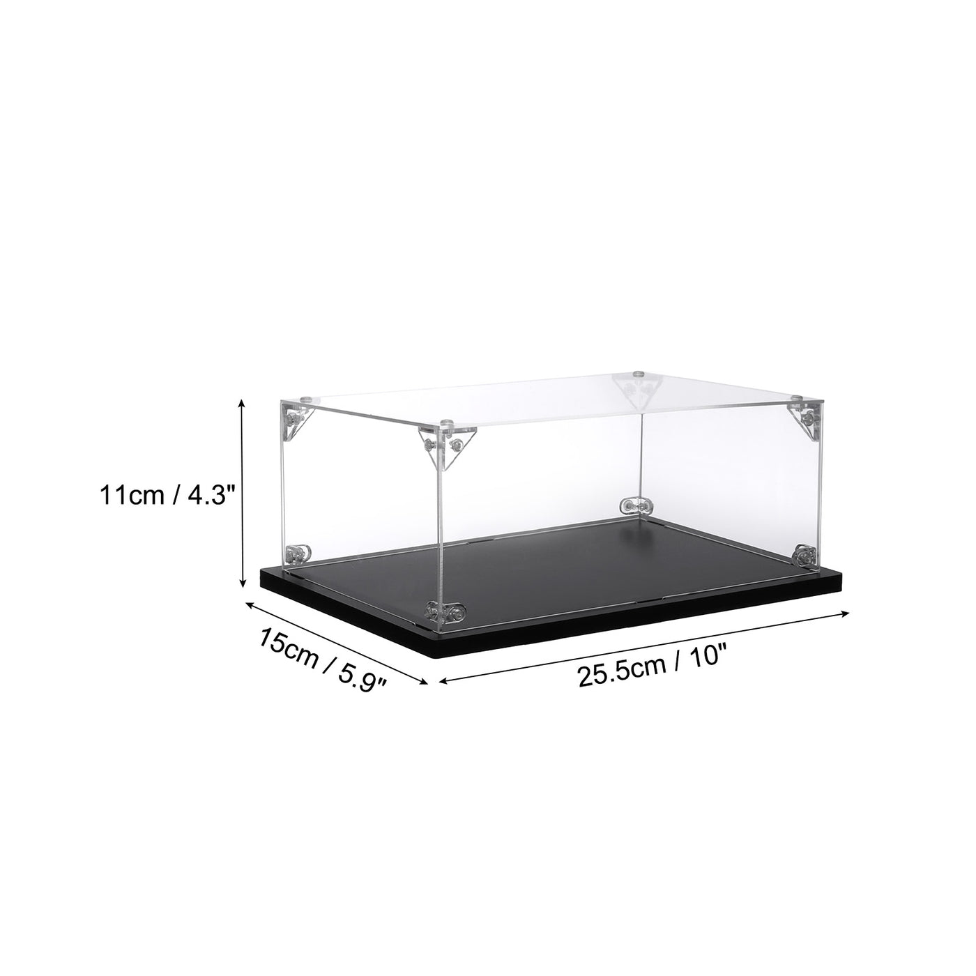 Harfington Acrylic Display Case, 10x6x4" for Displaying Collectibles, Dolls,Model Car