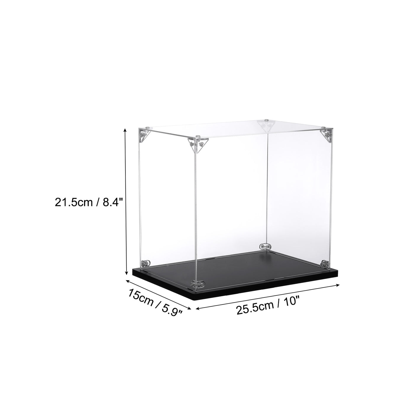 Harfington Acrylic Display Case, 10x6x8" for Displaying Collectibles, Dolls,Model Car