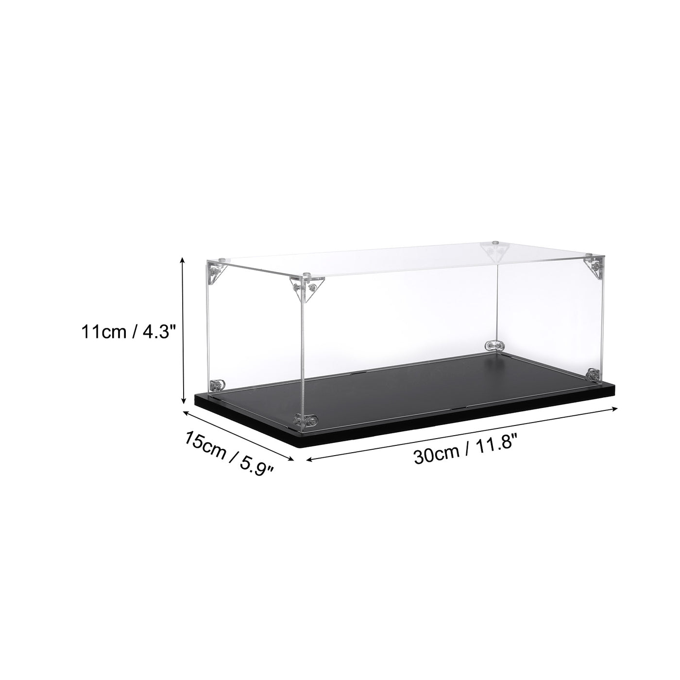 Harfington Acrylic Display Case, 12x6x4" for Displaying Collectibles, Dolls,Model Car