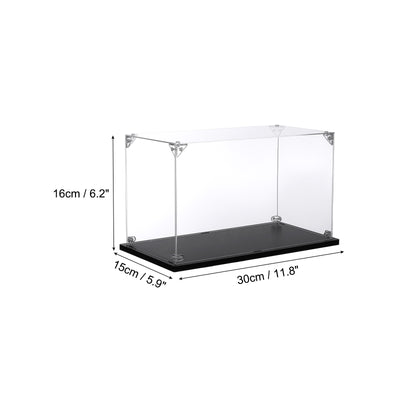 Harfington Acrylic Display Case, 12x6x6" for Displaying Collectibles, Dolls,Model Car