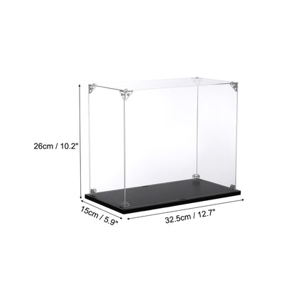 Harfington Acryl Display Case, 13x6x10 Zoll, montierbare staubdichte Vitrine, klare Würfel-Theke zur Präsentation von Sammlerstücken, Puppen