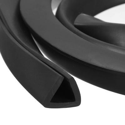 Harfington Uxcell 2Pcs 35/64"x15/32"x8.2ft Rubber U Channel Edge Trim Flat Type Fit 9.5-10mm Edge