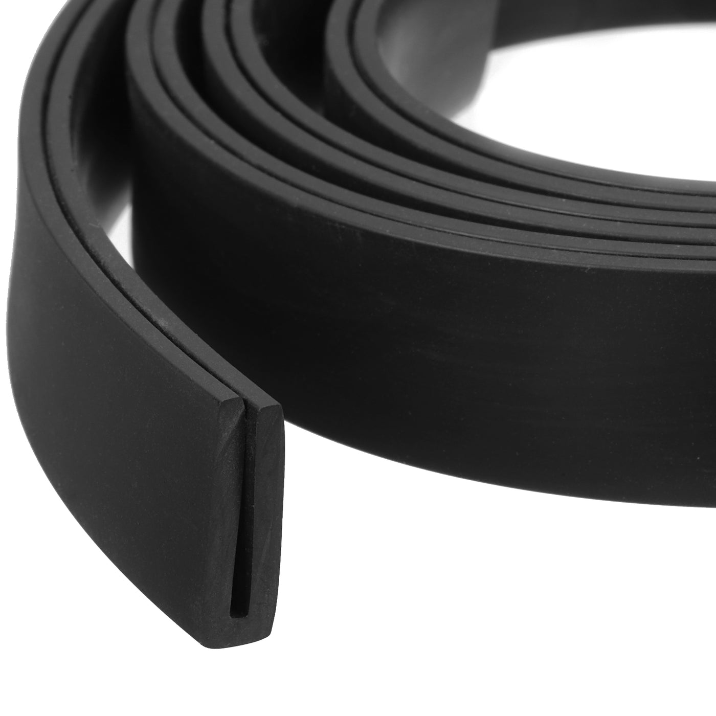 uxcell Uxcell 2Pcs 15/64"x25/32"x4.9ft Rubber U Channel Edge Trim Flat Type Fit 1.5-2mm Edge