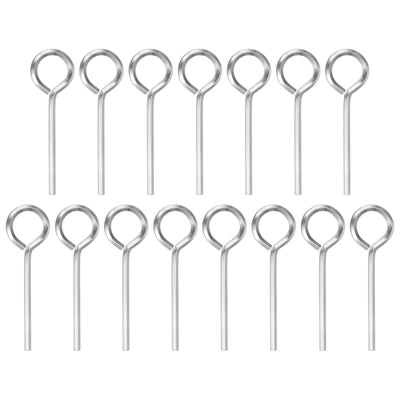 Harfington 15pcs 1/8" SAE Dogging Hex Key Wrench with O-Ring Full Loop, Silver Tone