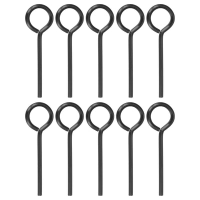 Harfington 10pcs 1/8" SAE Dogging Hex Key Wrench with O-Ring Full Loop, Black