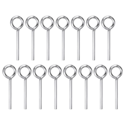 Harfington 15pcs 5/32" SAE Dogging Hex Key Wrench with O-Ring Full Loop, Silver Tone