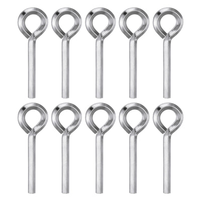 Harfington 10pcs 7/32" SAE Dogging Hex Key Wrench with O-Ring Full Loop, Silver Tone