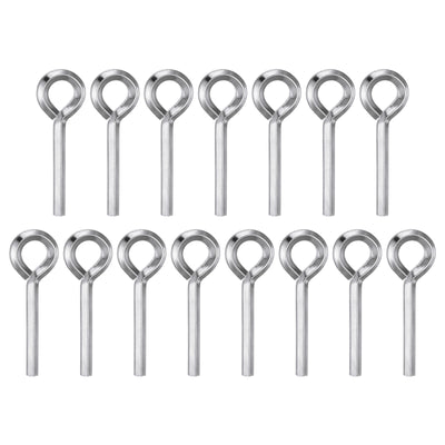 Harfington 15pcs 7/32" SAE Dogging Hex Key Wrench with O-Ring Full Loop, Silver Tone