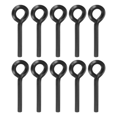 Harfington 10pcs 7/32" SAE Dogging Hex Key Wrench with O-Ring Full Loop, Black