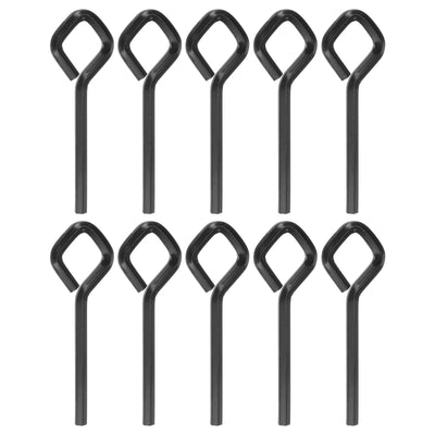 Harfington 10pcs 5/32" SAE Dogging Hex Key Wrench with Diamond Full Loop, Black