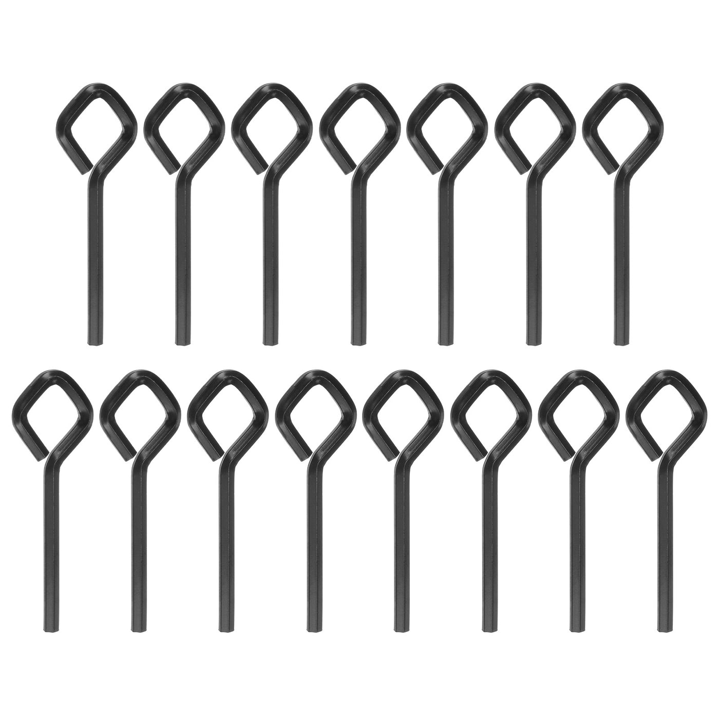 Harfington 15pcs 5/32" SAE Dogging Hex Key Wrench with Diamond Full Loop, Black