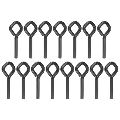 Harfington 15pcs 7/32" SAE Dogging Hex Key Wrench with Diamond Full Loop, Black