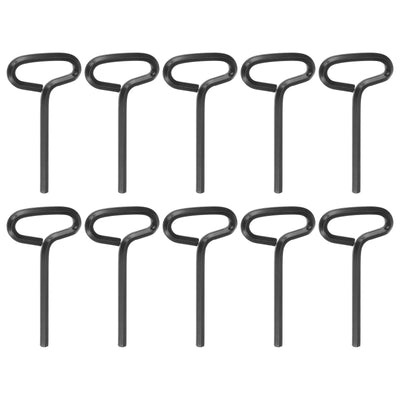 Harfington 10pcs 5/32" SAE Dogging Hex Key Wrench with T-Ring Full Loop, Black