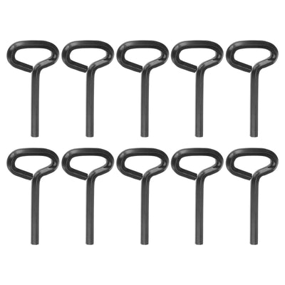 Harfington 10pcs 7/32" SAE Dogging Hex Key Wrench with T-Ring Full Loop, Black