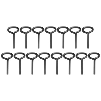 Harfington 15pcs 7/32" SAE Dogging Hex Key Wrench with T-Ring Full Loop, Black