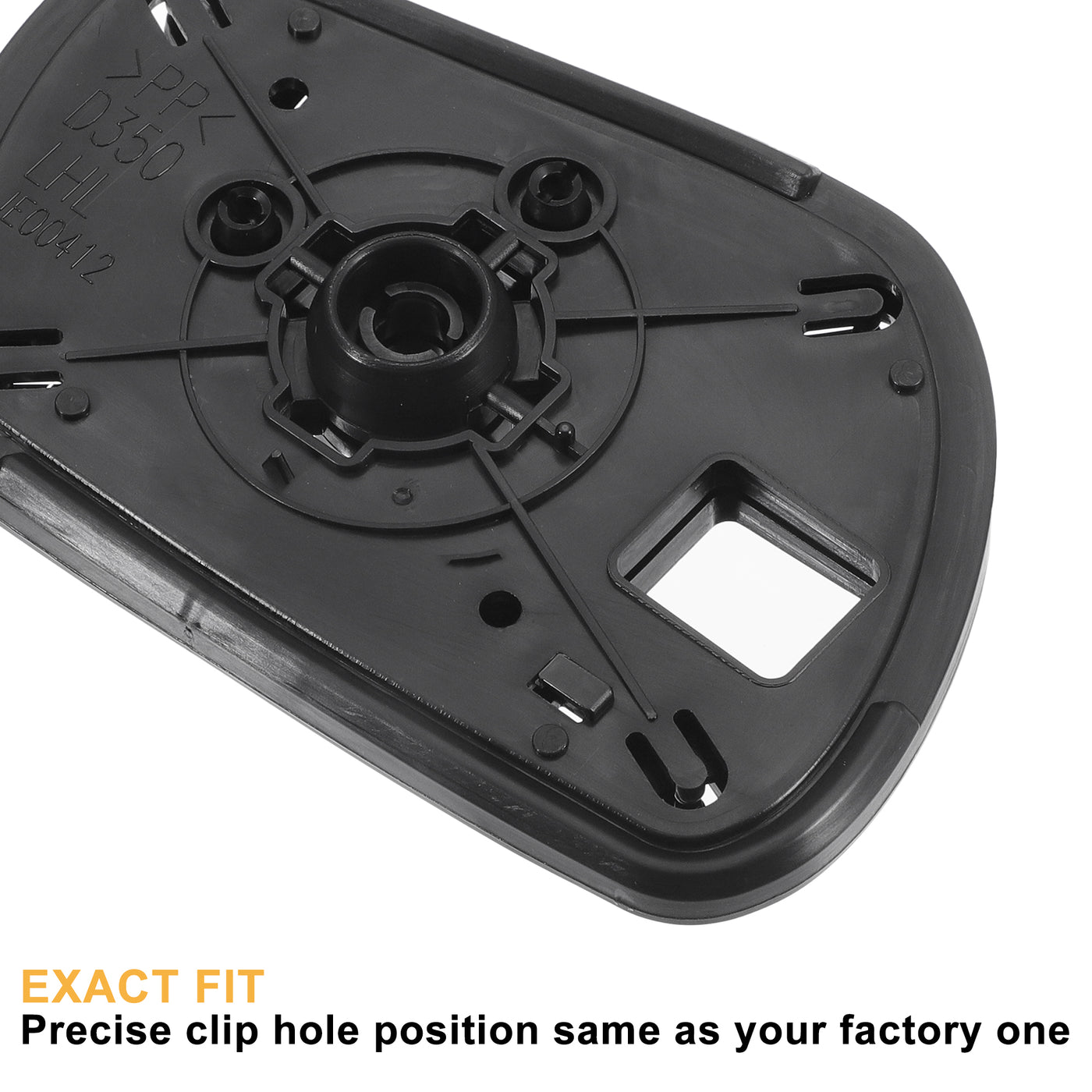 X AUTOHAUX Paar Auto-Rückspiegelglas-Ersatz links rechts mit Befestigungsplatte, nicht beheizt, für Mazda 3 2004-2009 für Mazda 6 2006 2007 2008