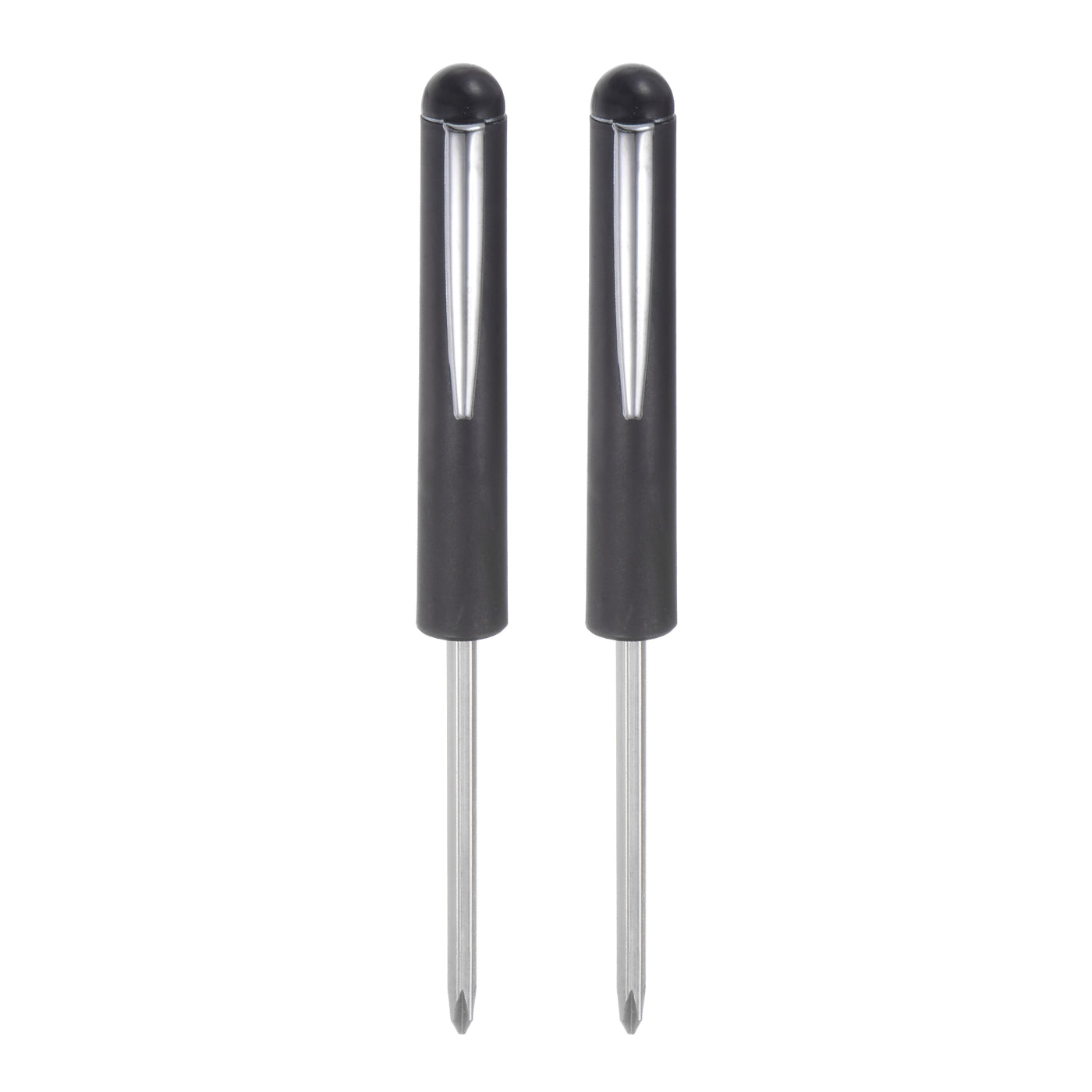 Harfington 2pcs Non-Magnetic Pocket Screwdriver 4mm Phillips 3mm Slotted with Clip