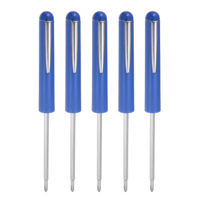 Harfington 5pcs Non-Magnetic Pocket Screwdriver 3mm Phillips 3mm Slotted with Clip