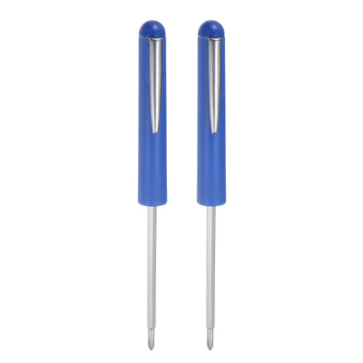 Harfington 2pcs Non-Magnetic Pocket Screwdriver 3mm Phillips 3mm Slotted with Clip