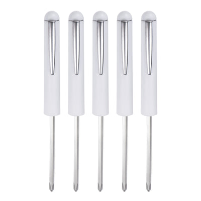 Harfington 5pcs Non-Magnetic Pocket Screwdriver 4mm Phillips 4mm Slotted with Clip