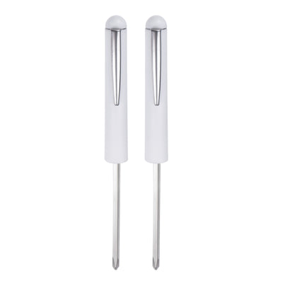 Harfington 2pcs Non-Magnetic Pocket Screwdriver 4mm Phillips 4mm Slotted with Clip