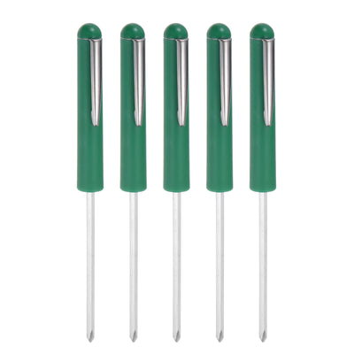 Harfington 5pcs Non-Magnetic Pocket Screwdriver 4mm Phillips 4mm Hex with Clip