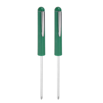 Harfington 2pcs Non-Magnetic Pocket Screwdriver 4mm Phillips 4mm Hex with Clip