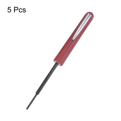 Harfington 5pcs Non-Magnetic Pocket Screwdriver 2.4mm Slotted T10 Torx with Clip