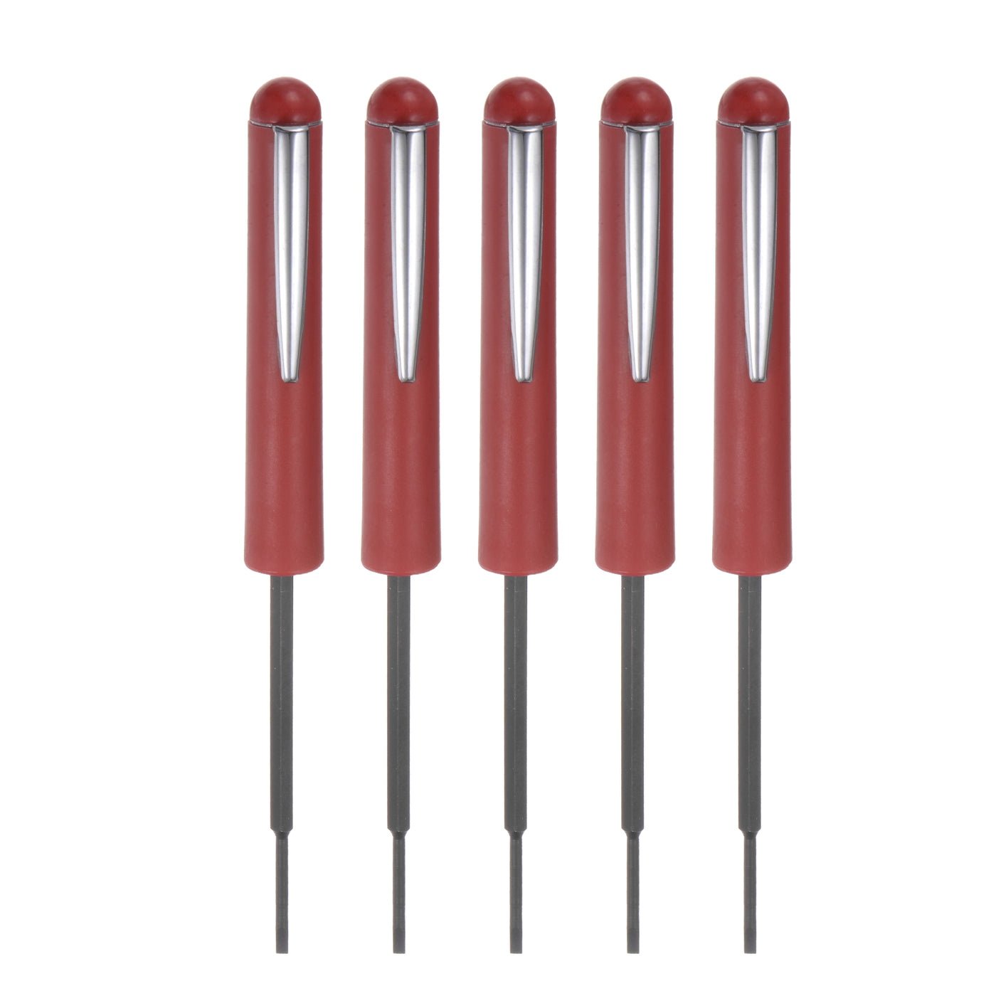 Harfington 5pcs Non-Magnetic Pocket Screwdriver 2.4mm Slotted T10 Torx with Clip