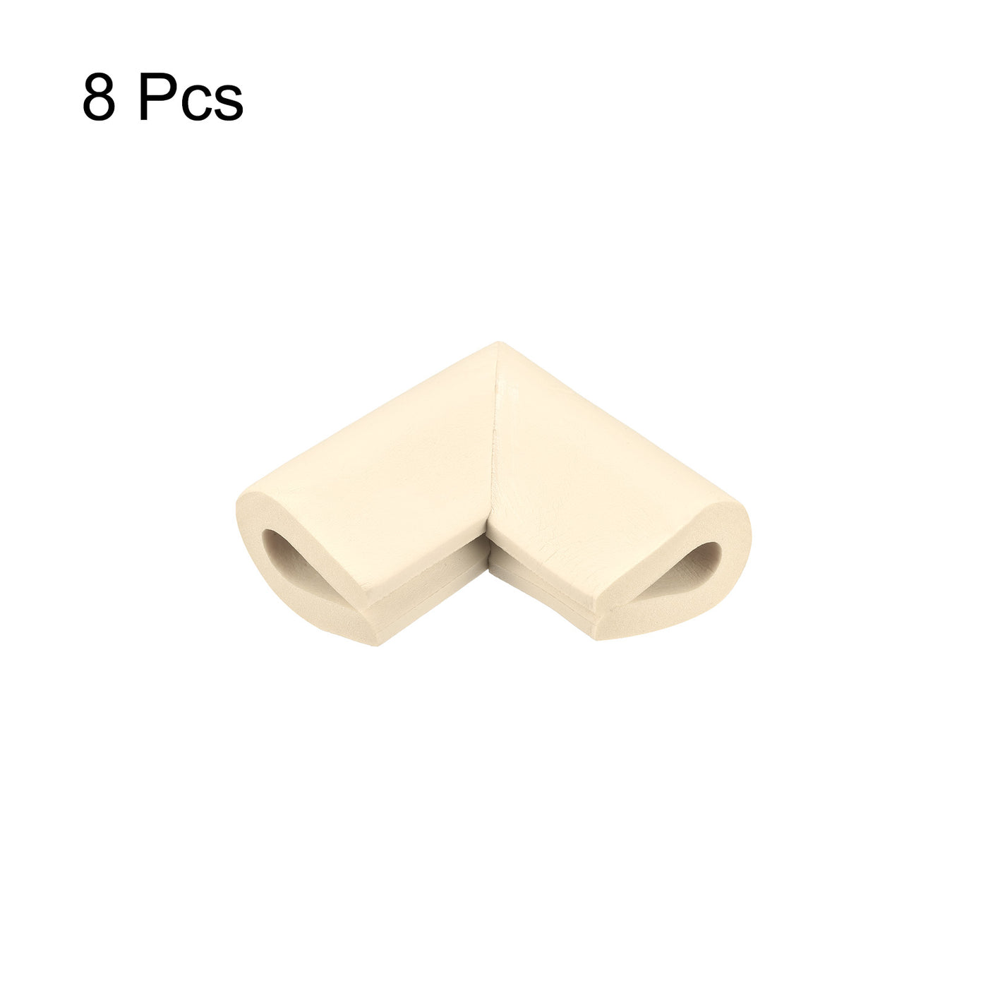 uxcell Uxcell Eckenschutzkanten, 8er Pack U-Schaum Sicherheitsstoßfänger mit selbstklebendem Band für Möbel-Eckenschutz, 55mm x 35mm x 8mm, Beige