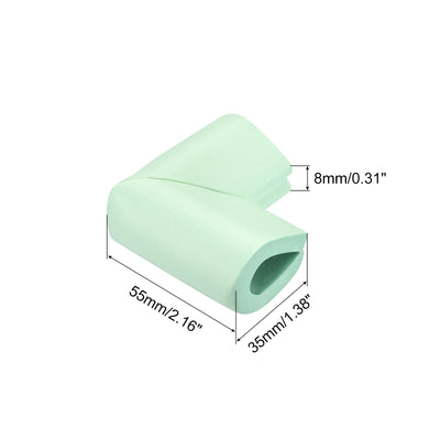 Harfington Uxcell Corner Guards Edge Protectors, 8Pack U Shape, 2.16"x1.38"x0.315", Light Green