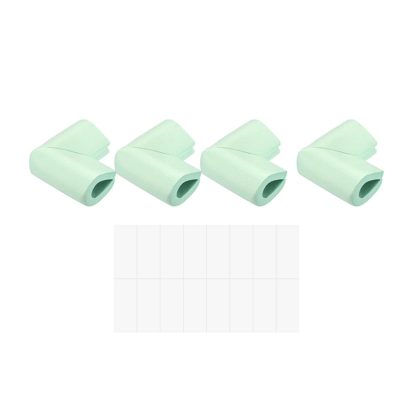 uxcell Uxcell Corner Guards Edge Protectors, 8Pack U Shape, 2.16"x1.38"x0.315", Light Green