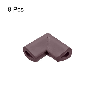 Harfington Uxcell Corner Guards Edge Protectors, 8Pack U Shape, 2.16"x1.38"x0.315", Brown