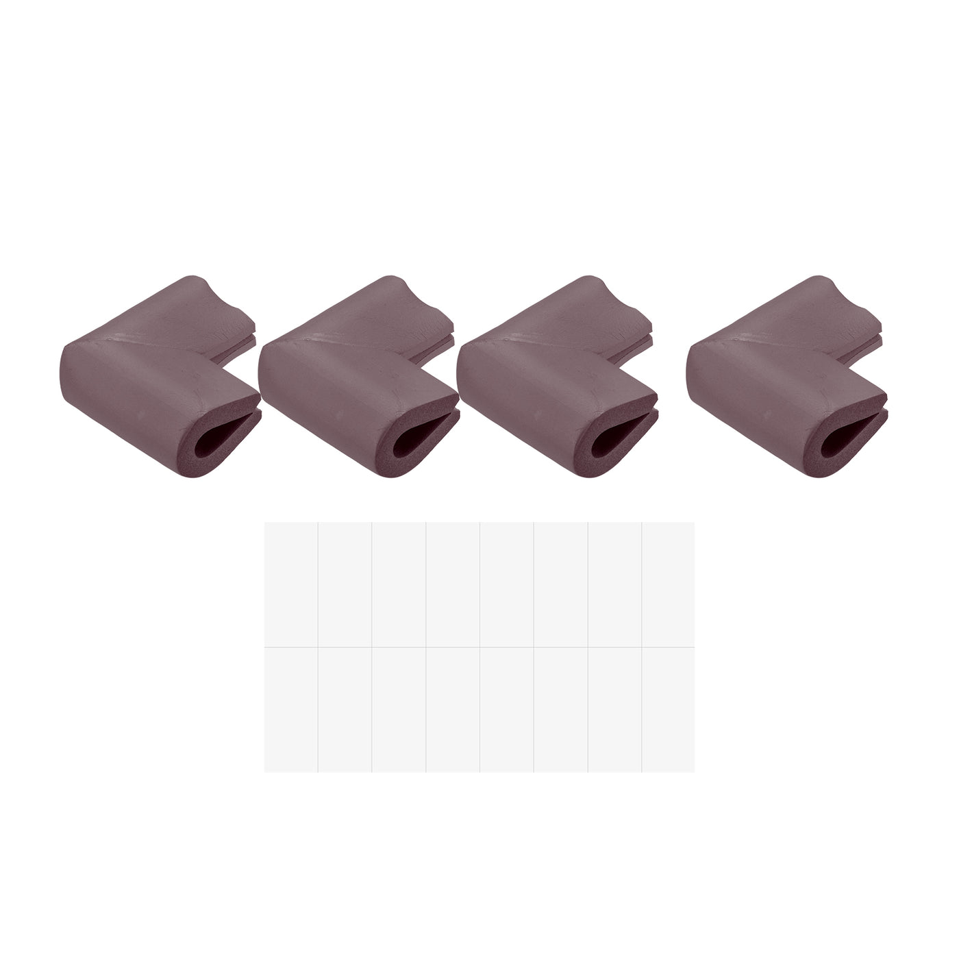 uxcell Uxcell Corner Guards Edge Protectors, 8Pack U Shape, 2.16"x1.38"x0.315", Brown