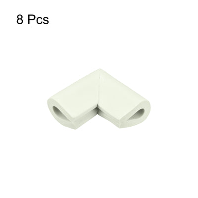 Harfington Uxcell Corner Guards Edge Protectors, 8Pack U Shape, 2.16"x1.38"x0.315", White