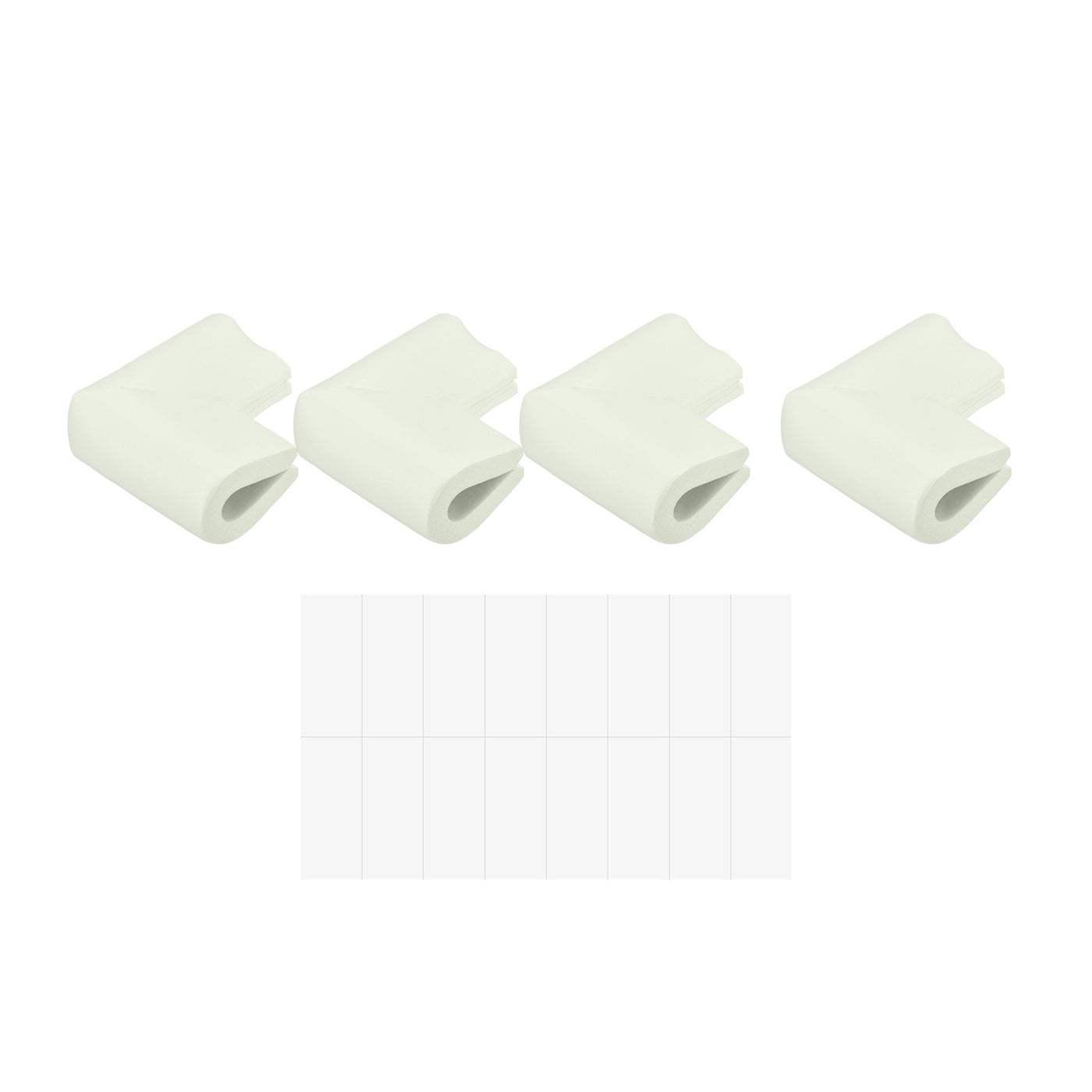 uxcell Uxcell Corner Guards Edge Protectors, 8Pack U Shape, 2.16"x1.38"x0.315", White