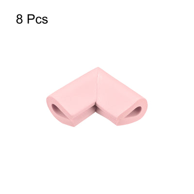 Harfington Uxcell Eckenschutzkanten, 8er Pack U-Schaum Sicherheitsstoßfänger mit selbstklebendem Band für Möbelkanten, 55mm x 35mm x 8mm, Pink