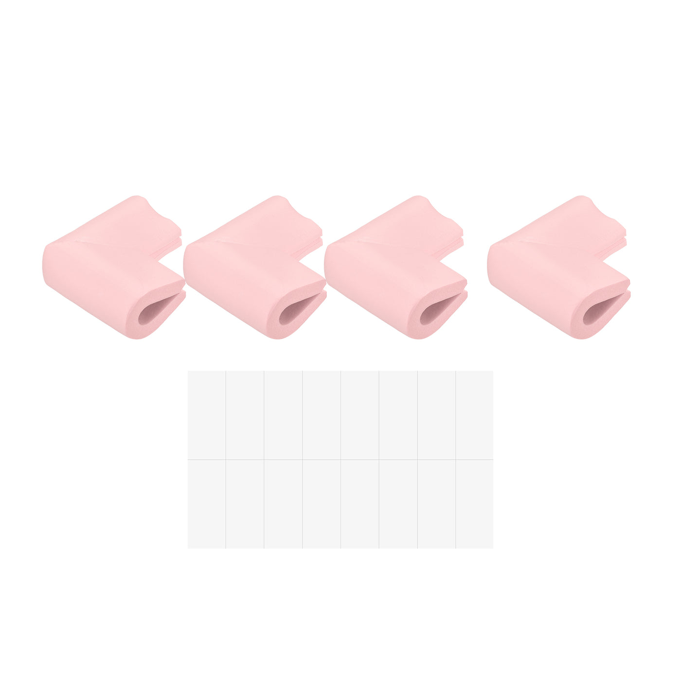 uxcell Uxcell Corner Guards Edge Protectors, 8Pack U Shape, 2.16"x1.38"x0.315", Pink