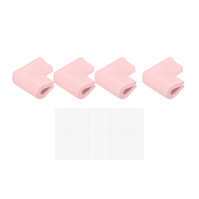 Harfington Uxcell Eckenschutzkanten, 8er Pack U-Schaum Sicherheitsstoßfänger mit selbstklebendem Band für Möbelkanten, 55mm x 35mm x 8mm, Pink