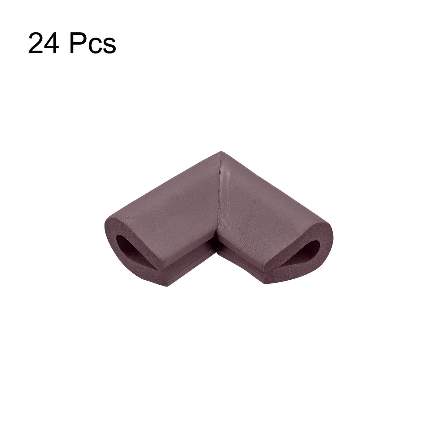 uxcell Uxcell Corner Guards Edge Protectors, 24Pack U Shape, 2.16"x1.38"x0.315", Brown