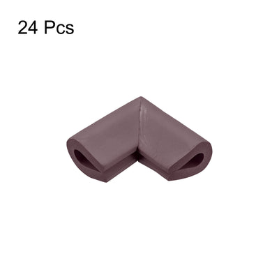 Harfington Uxcell Corner Guards Edge Protectors, 24Pack U Shape, 2.16"x1.38"x0.315", Brown