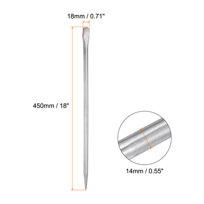 Harfington Aligning Pry Bar 18" Length 0.6" Rod Dia Round Steel Crowbar Sleever Bar