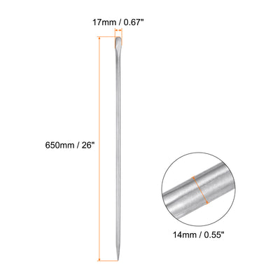 Harfington Aligning Pry Bar 26" Length 0.6" Rod Dia Round Steel Crowbar Sleever Bar