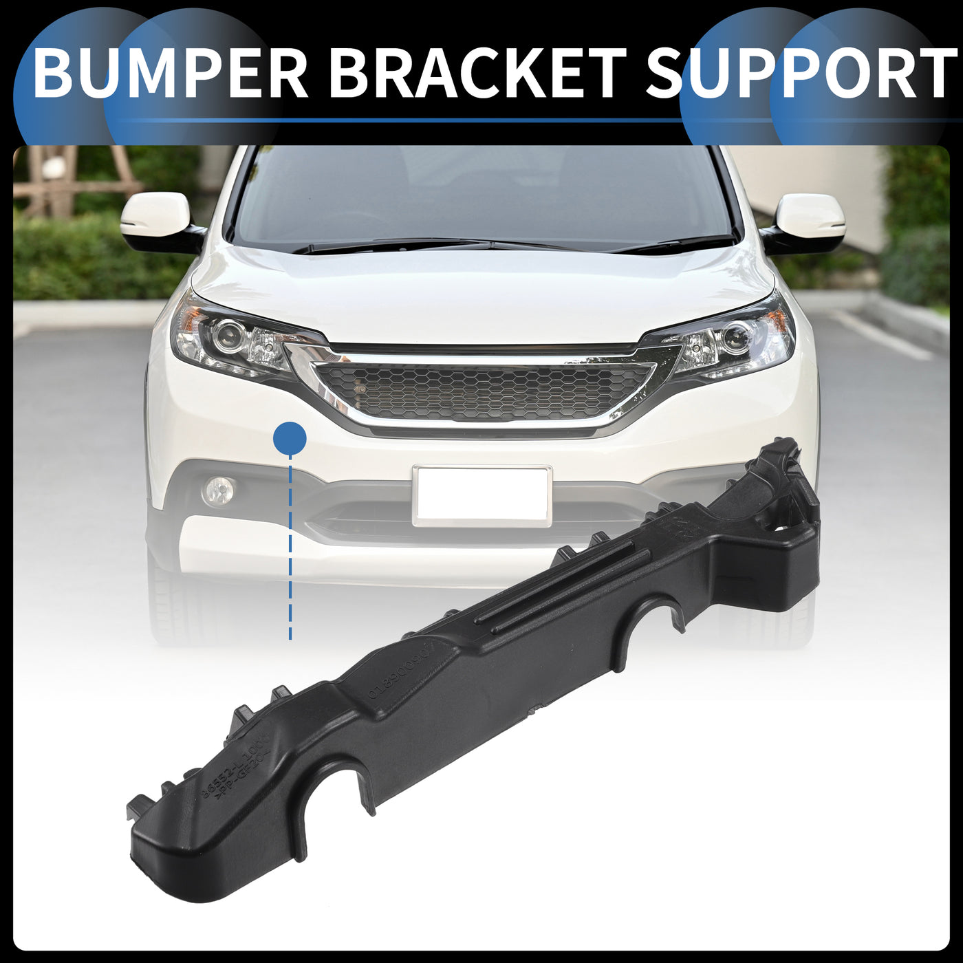 INFINAUTO Bumper Support Bracket, Right Side Front Bumper Retainer Bracket Hold Mount for Hyundai Sonata 2020-2023 ABS Plastic Black, 1 Pc