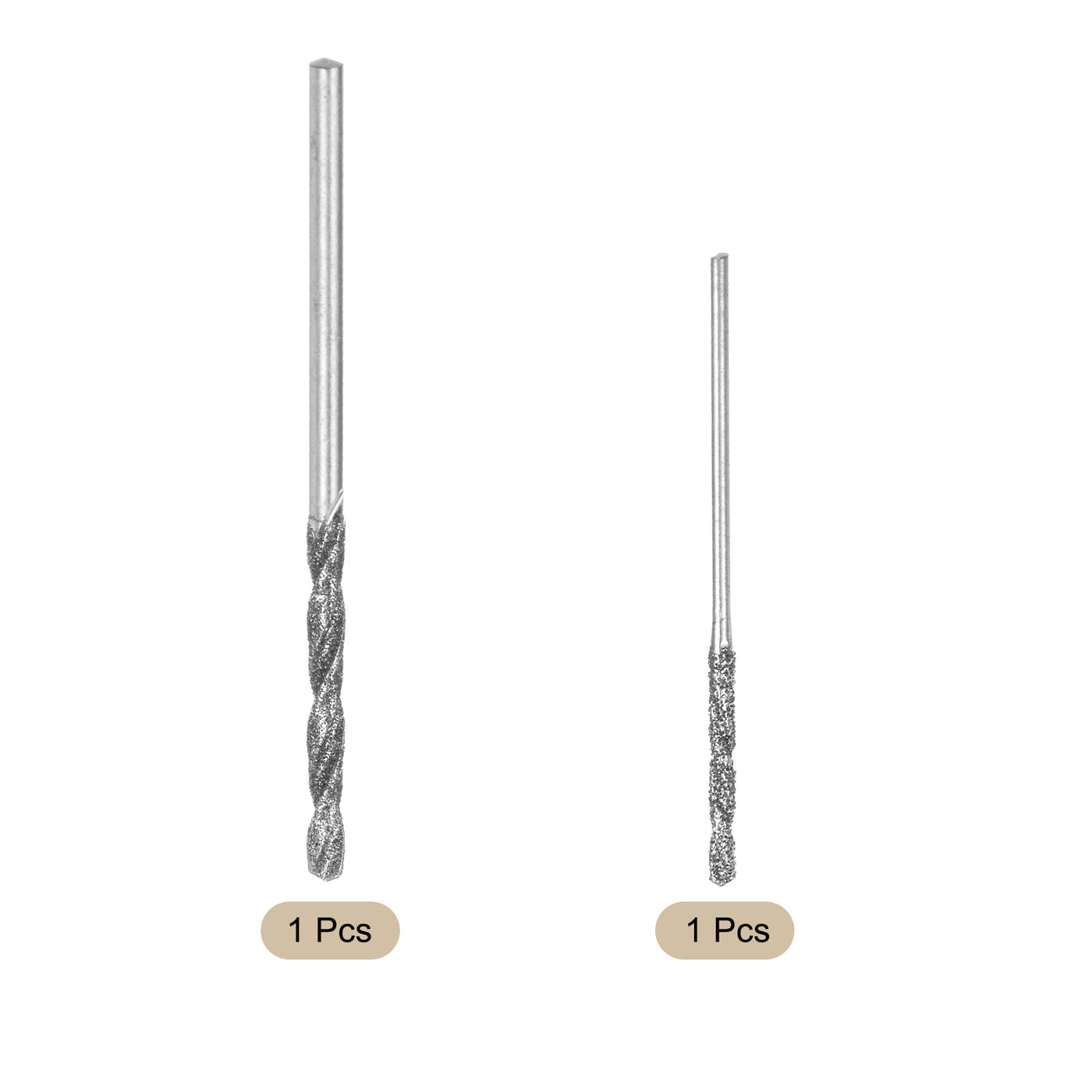 uxcell Uxcell 2pcs 1mm/2.1mm Metric Diamond Coated Twist Drill Bits High-Speed Steel